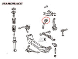 Hardrace - Front - Tension Arm Bushes - Pillow Ball- IS200, IS3300 & RS200