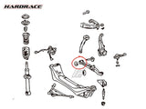 Hardrace - Front - Lower Arm Bushes - Rubber - IS200, IS3300 & RS200