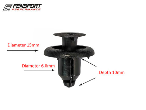 Clip - Turn Type - 15 x 6.6mm - GR86, GT86 & BRZ - Subaru 46064AE000