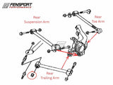 Suspension Arm Nut - Trailing Arm/Side Member - Rear - MR-S