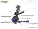 SuperPro - Front Lower Control Arm - Inner Rear Bush Kit - 90K - Lexus ISF - SPF3491-90K