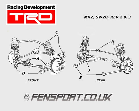 TRD Front TCA Bush X 1 Single - MR2 MK2 Rev1