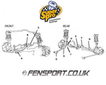 SuperPro - Front Wishbone - Front Bush Kit - Corolla AE92, Celica ST202, 140 & 190 - SPF0996K