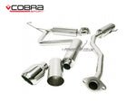 Cobra Exhaust System - 4.5" Outverted Slashcut - Polished Tails - Celica VVTi 140, ZZT230